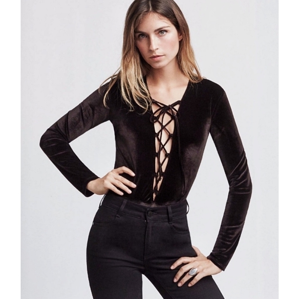Reformation | Velvet Long Small Bodysuit‎ S